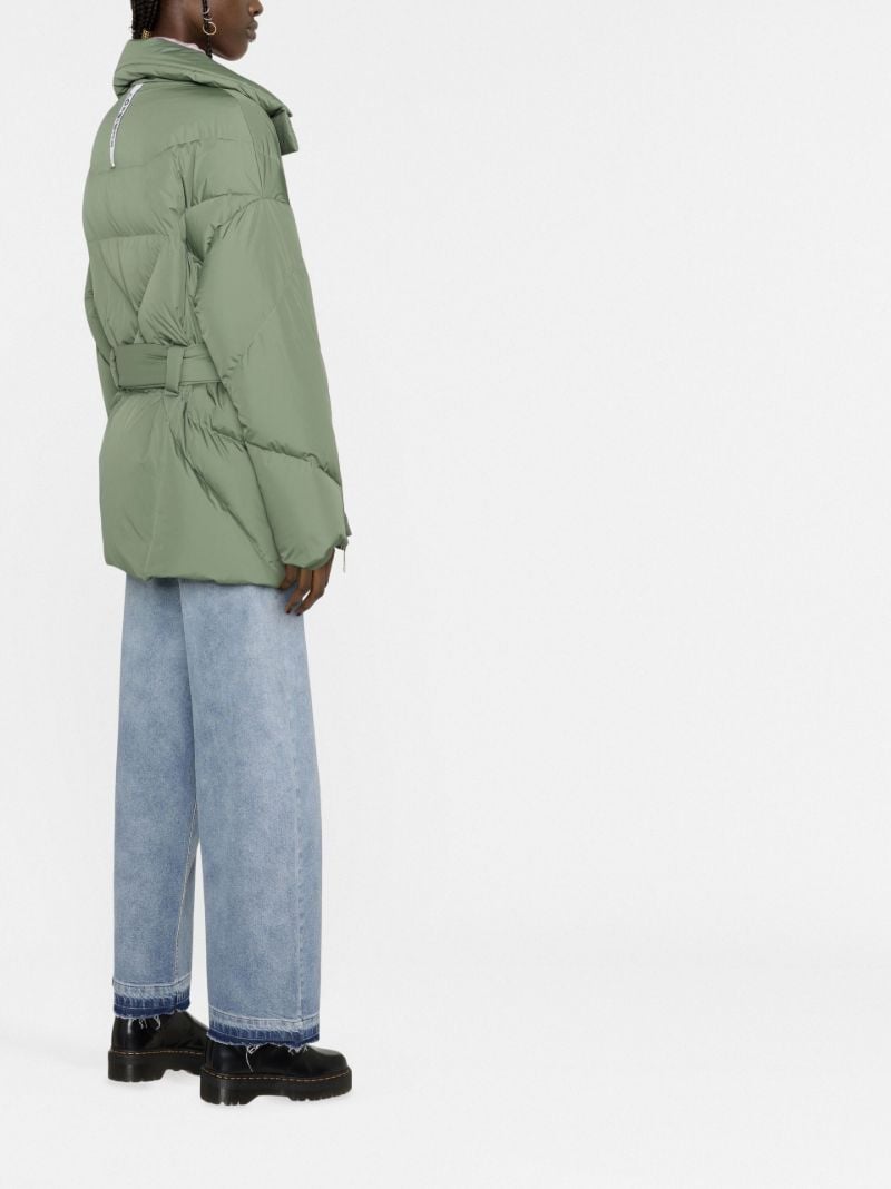 Green New Iconic Belted Puffer Jacket