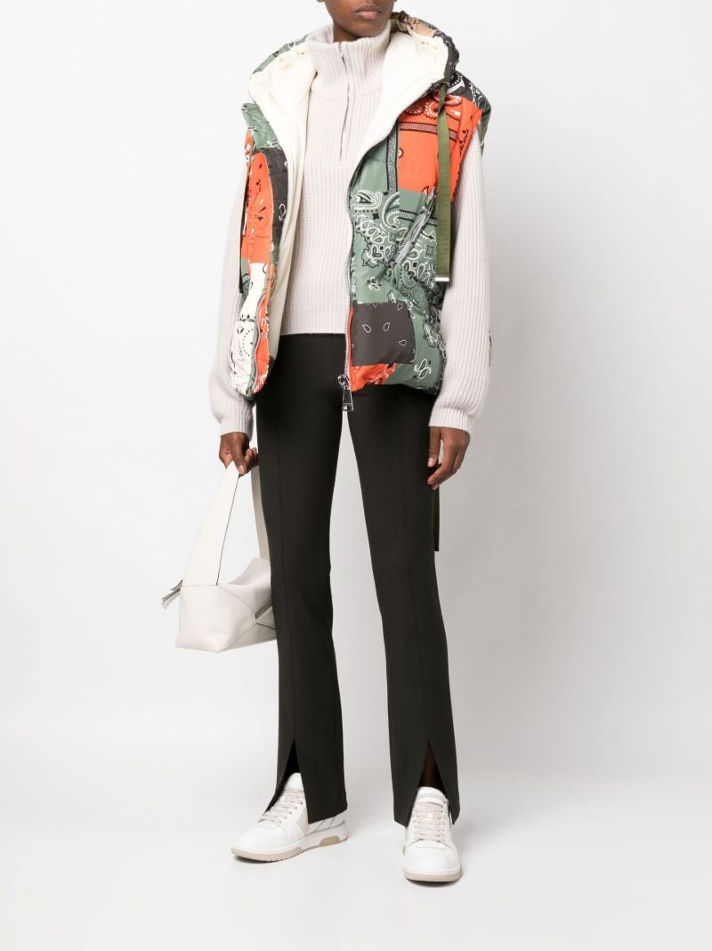 Green Bandana Patchwork Hooded Gilet