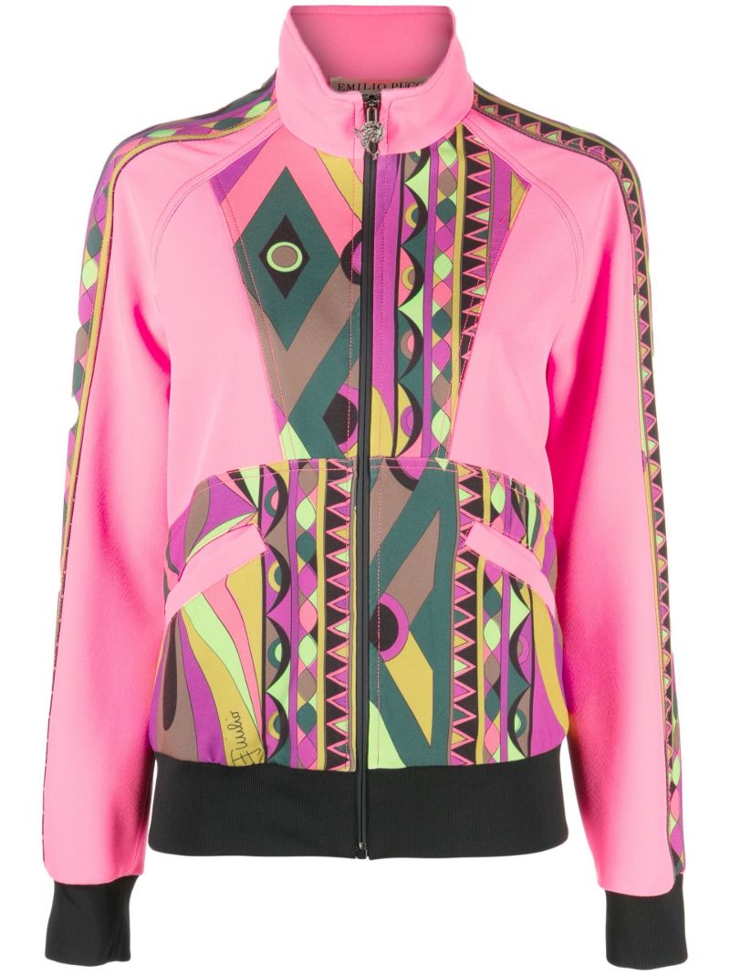 Pink Rombi-print Track Jacket