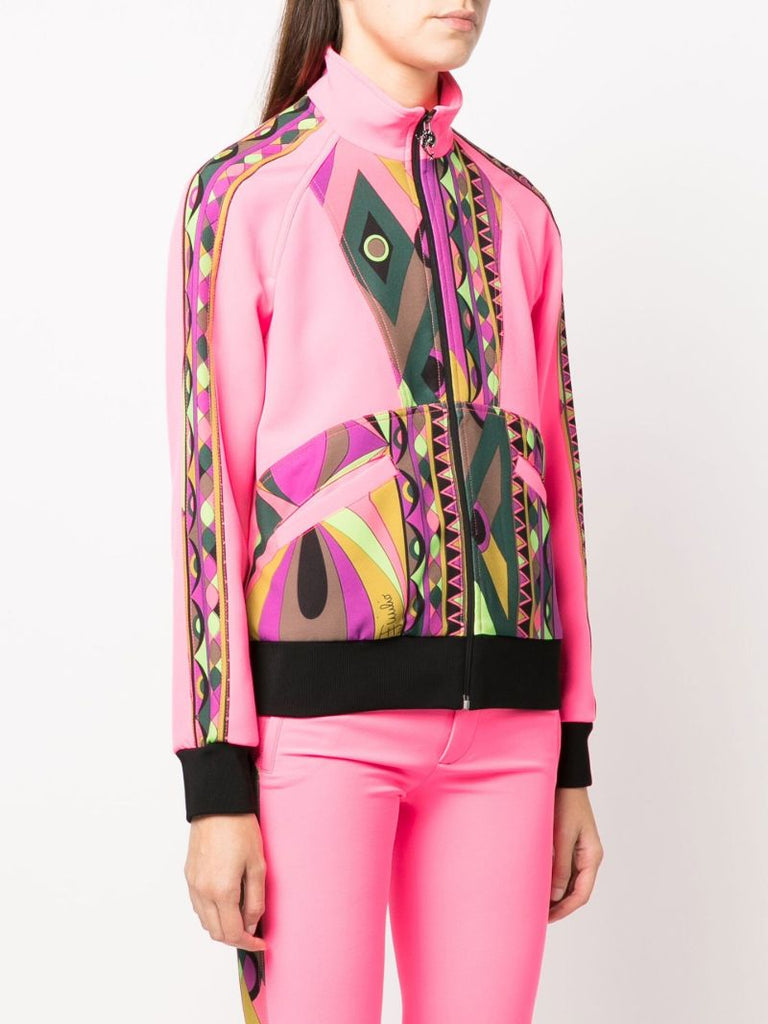 Pink Rombi-print Track Jacket