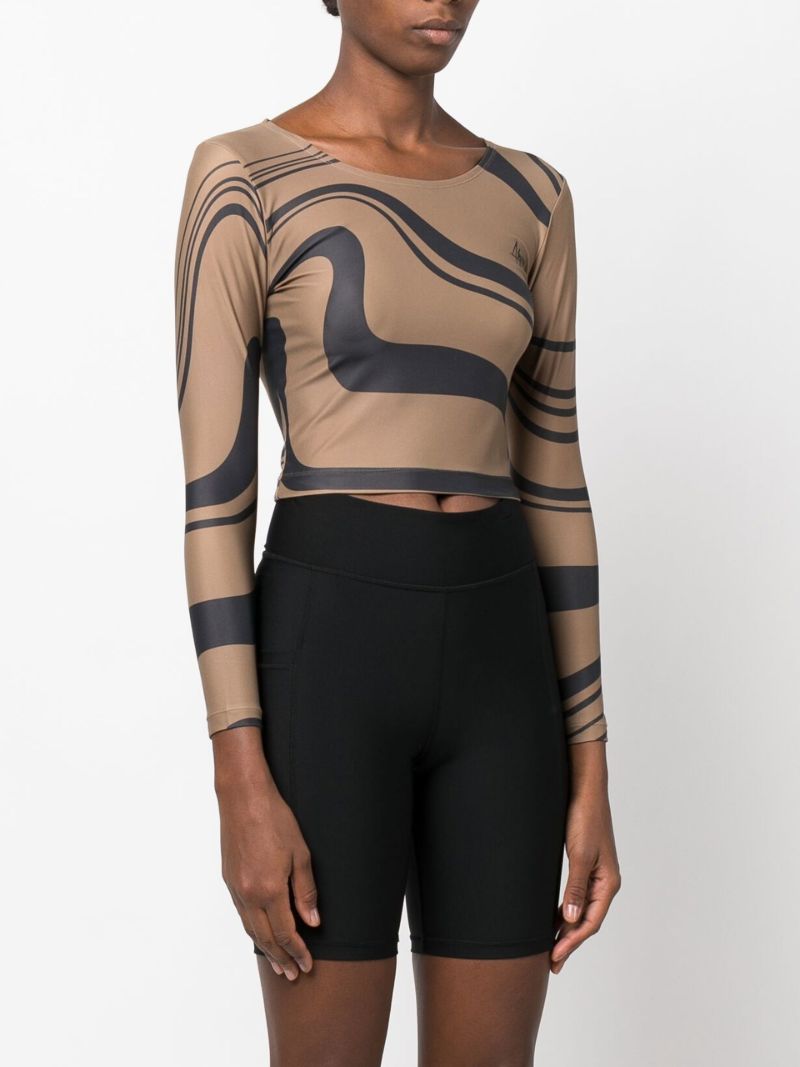 Brown Poppler Rash Guard Top