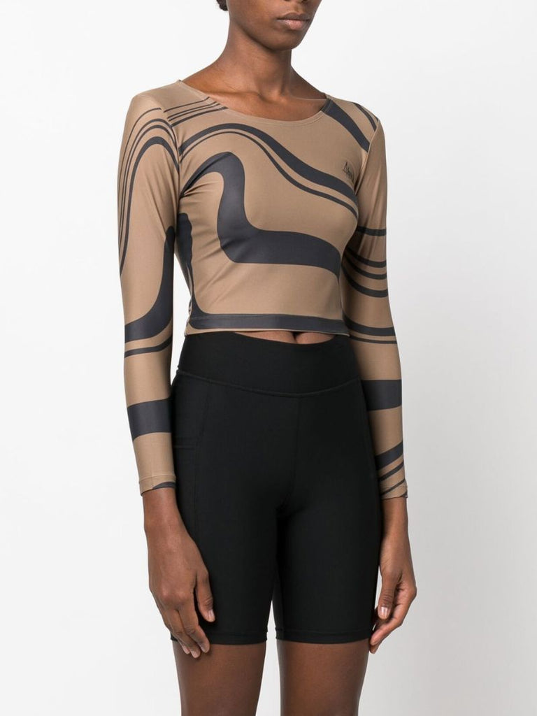Brown Poppler Rash Guard Top