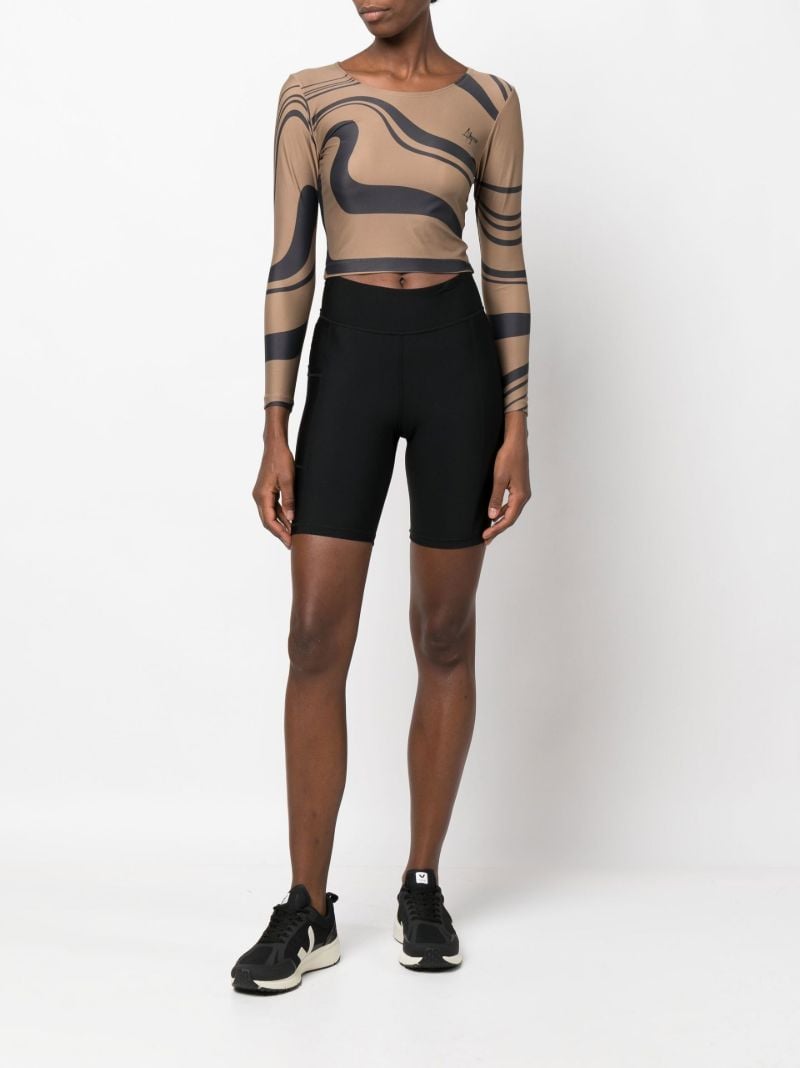 Brown Poppler Rash Guard Top