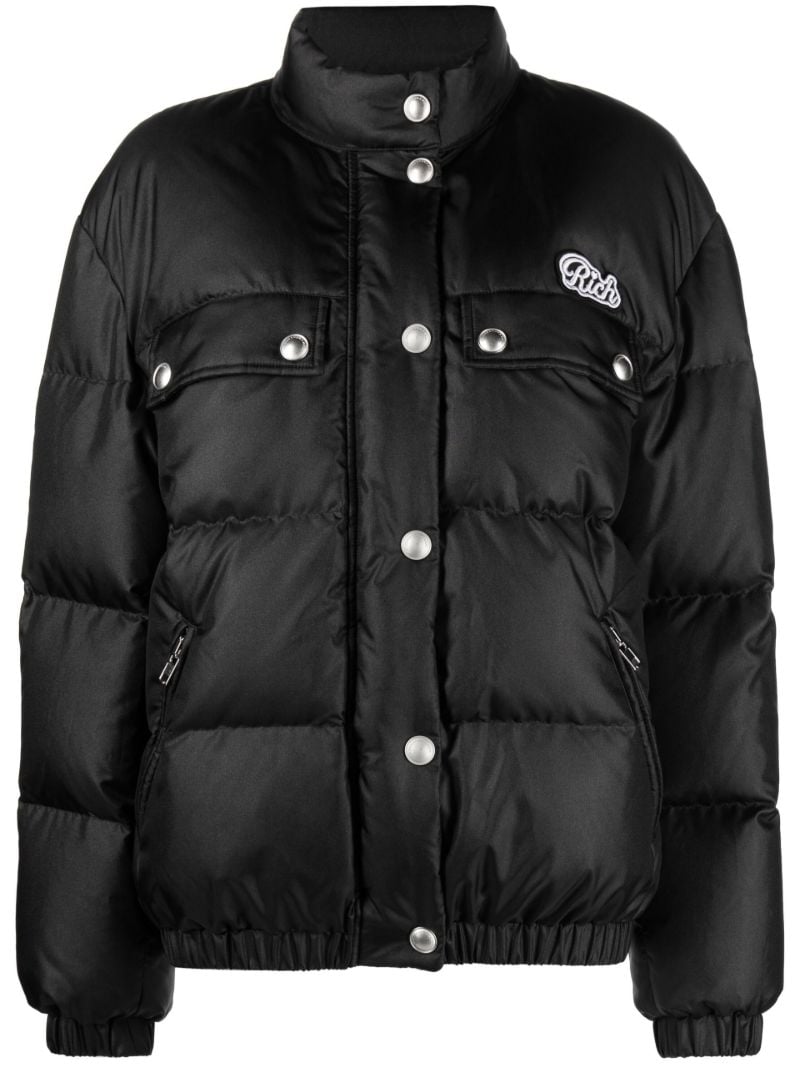 Black Logo Quilted Jacket