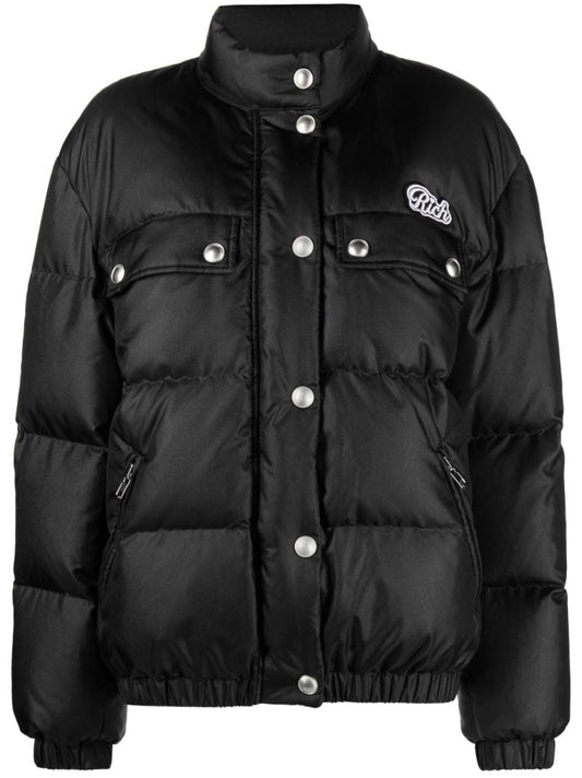Black Logo Quilted Jacket