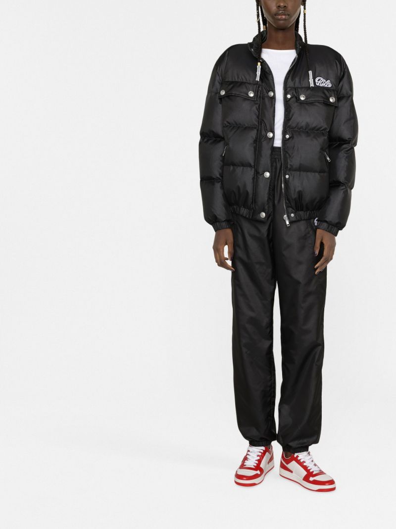 Black Logo Quilted Jacket