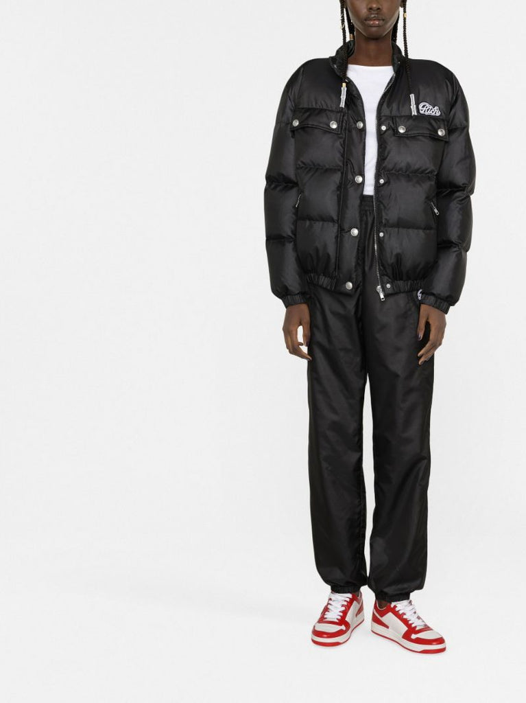 Black Logo Quilted Jacket