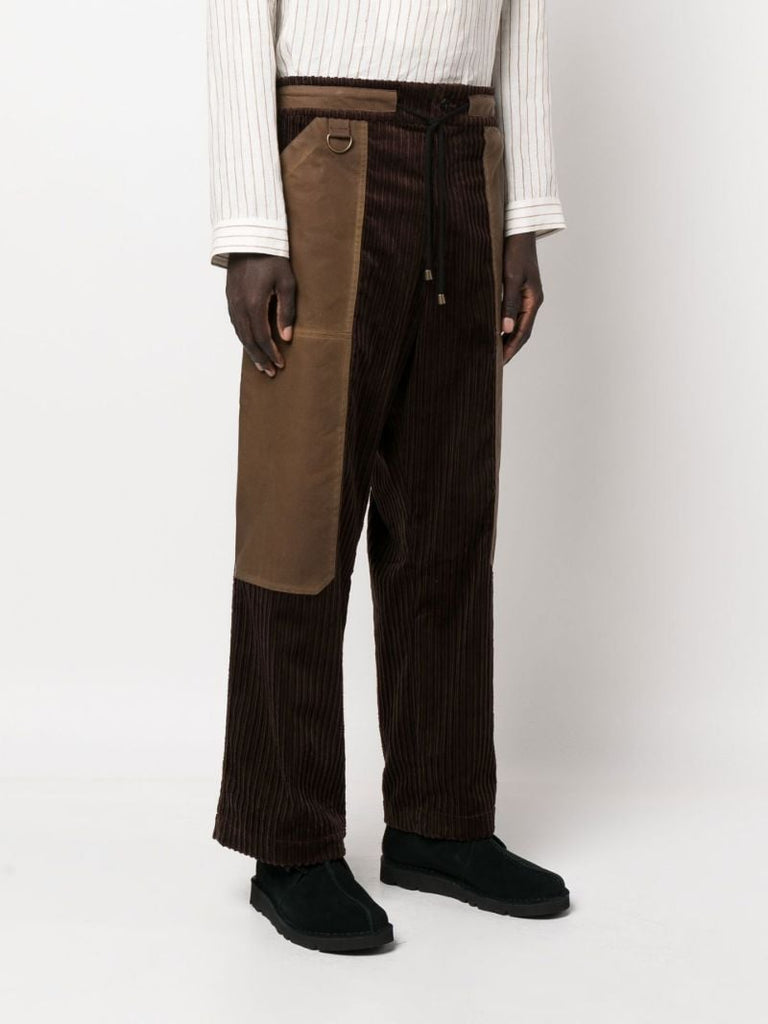 Brown Corduroy Straight-leg Cotton Trousers