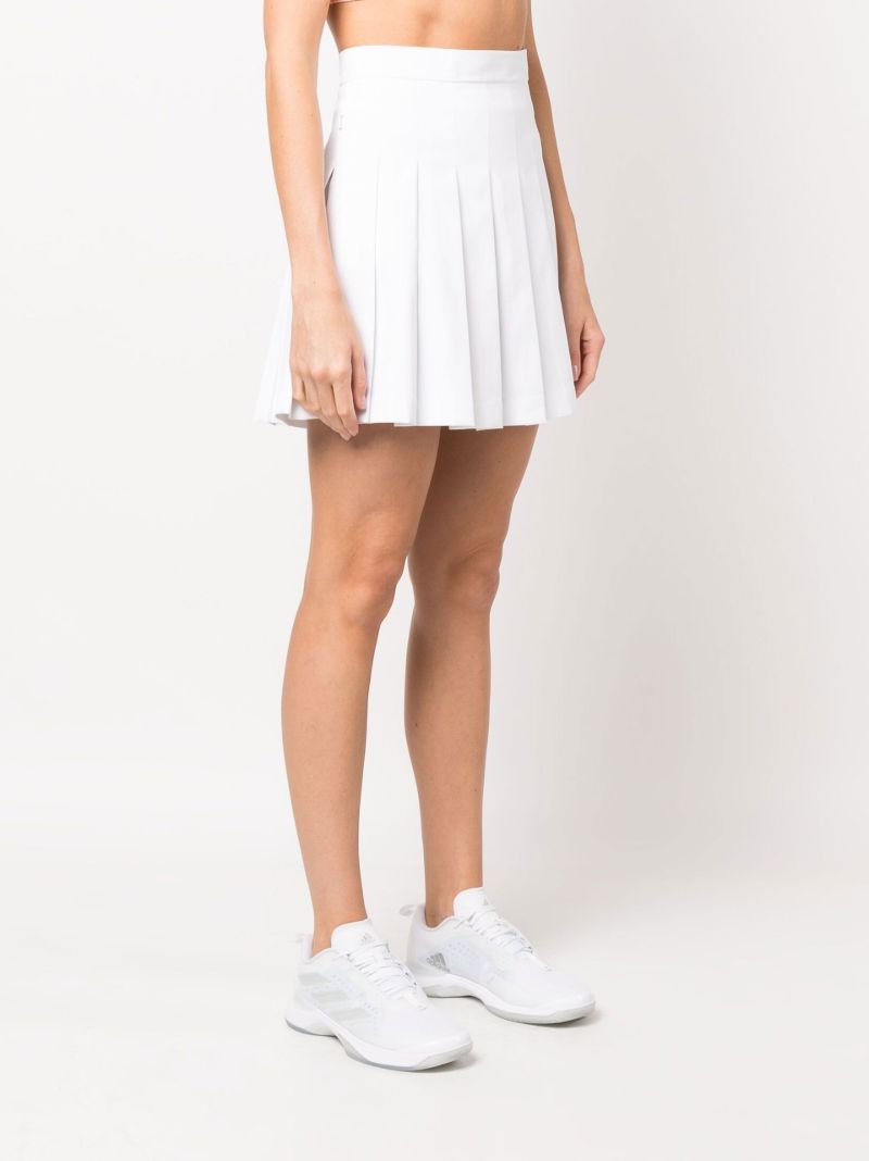 White Adina Pleated Golf Mini Skirt