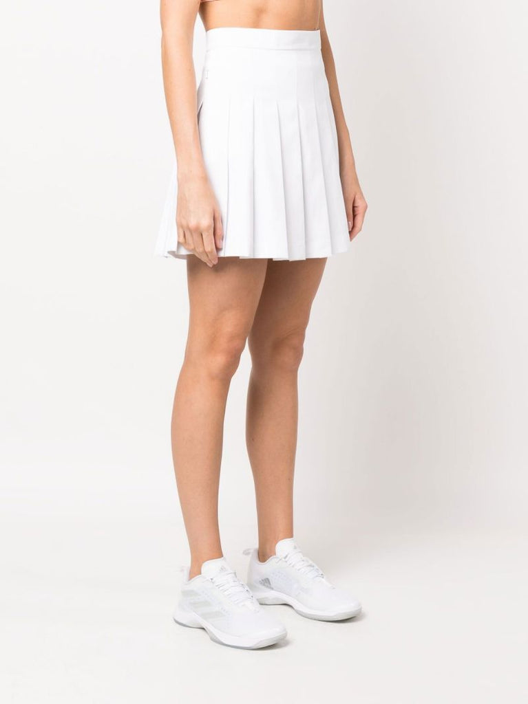 White Adina Pleated Golf Mini Skirt