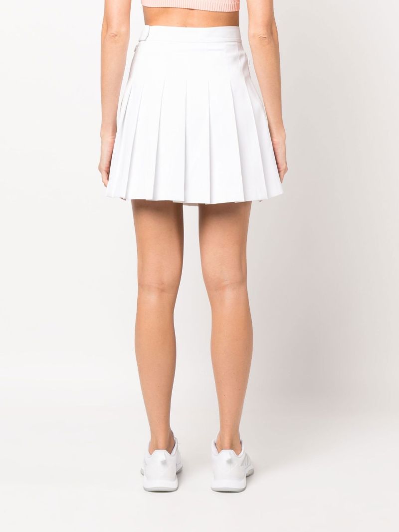 White Adina Pleated Golf Mini Skirt