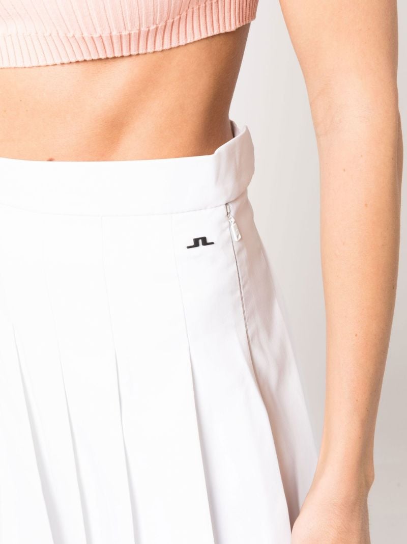 White Adina Pleated Golf Mini Skirt