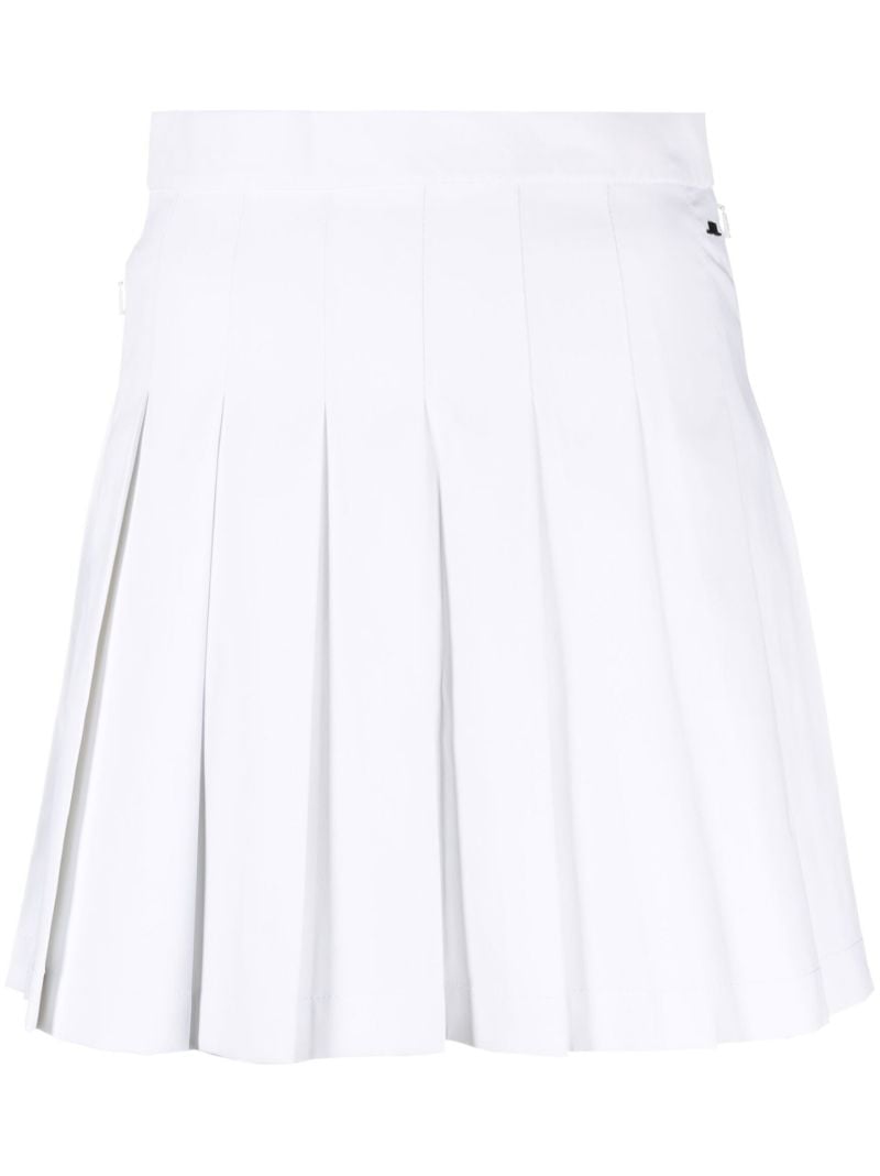 White Adina Pleated Golf Mini Skirt