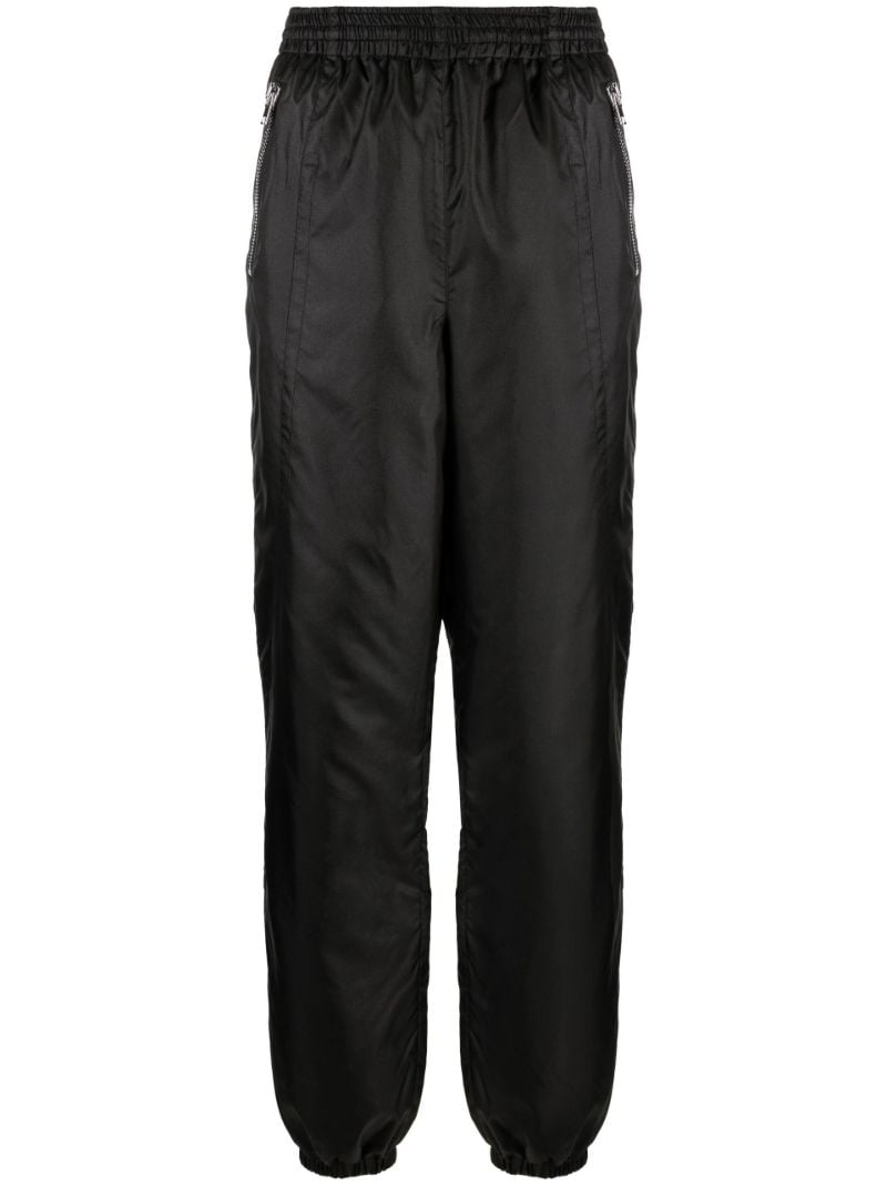 Black High-waisted Shell Track Pants