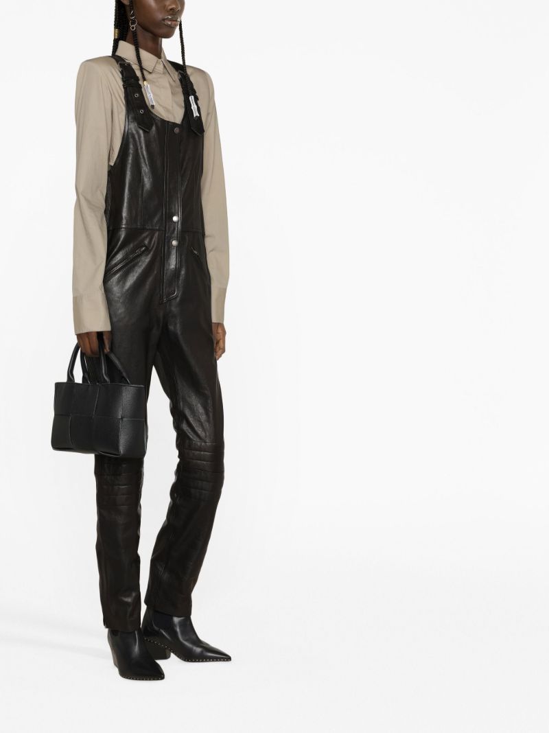 Black Apolina Leather Jumpsuit