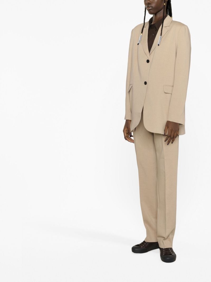 Neutral Freya Single-breasted Blazer