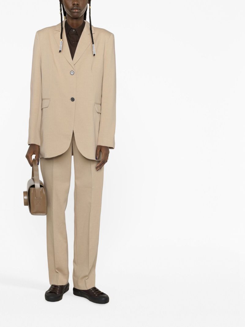 Neutral Freya Single-breasted Blazer