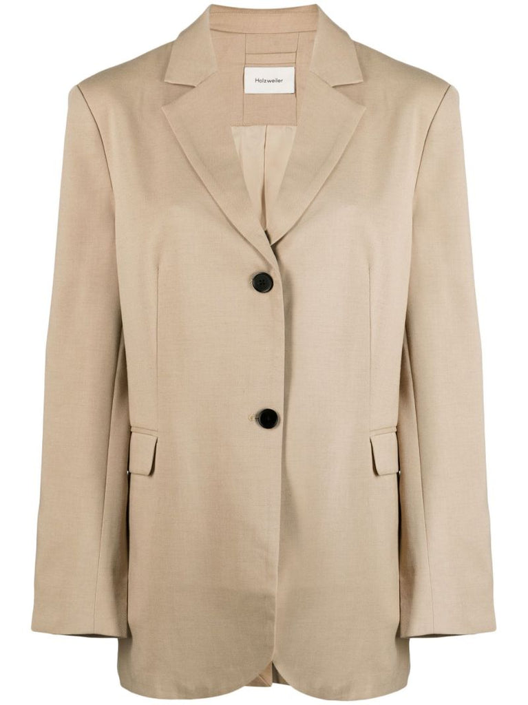 Neutral Freya Single-breasted Blazer