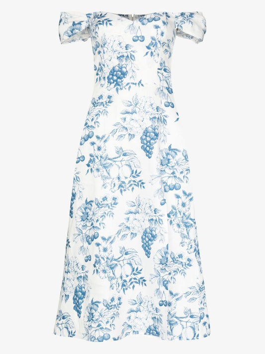 Bridgton Off-the-shoulder Midi Dress