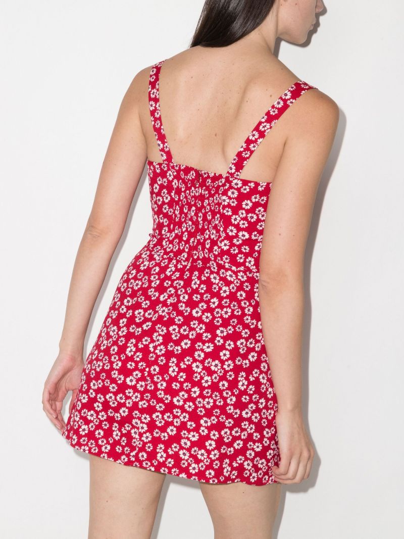 Red Baldwin Floral Print Mini Dress