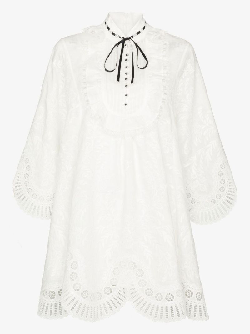 Dancer Tie Neck Mini Dress