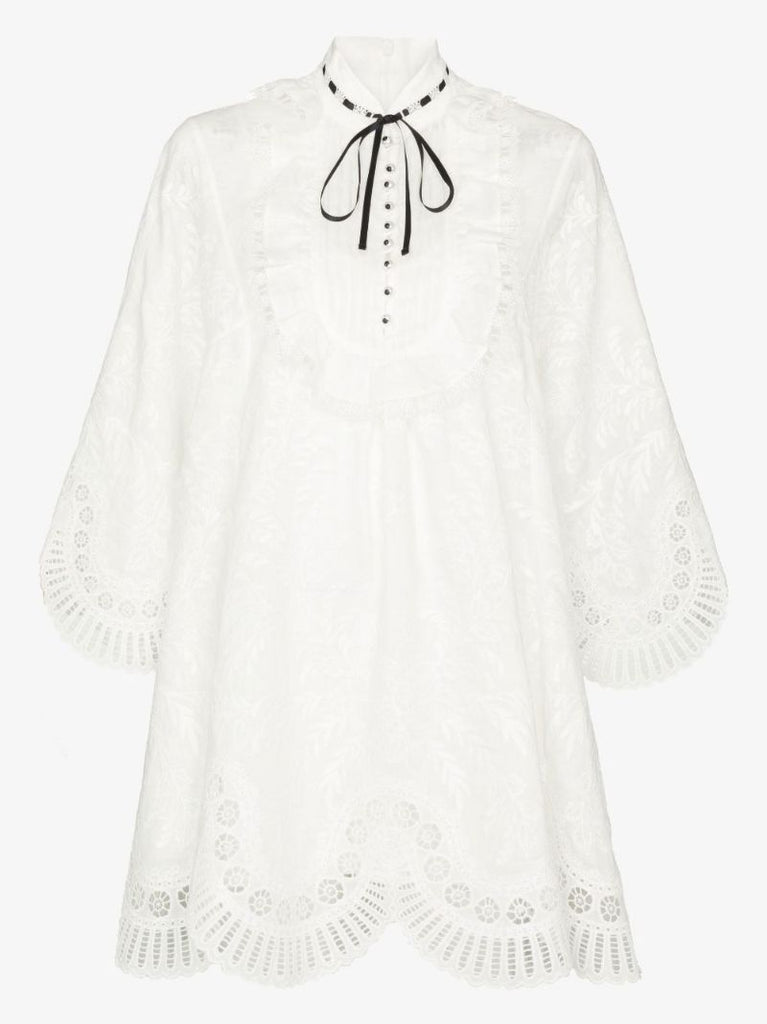 Dancer Tie Neck Mini Dress
