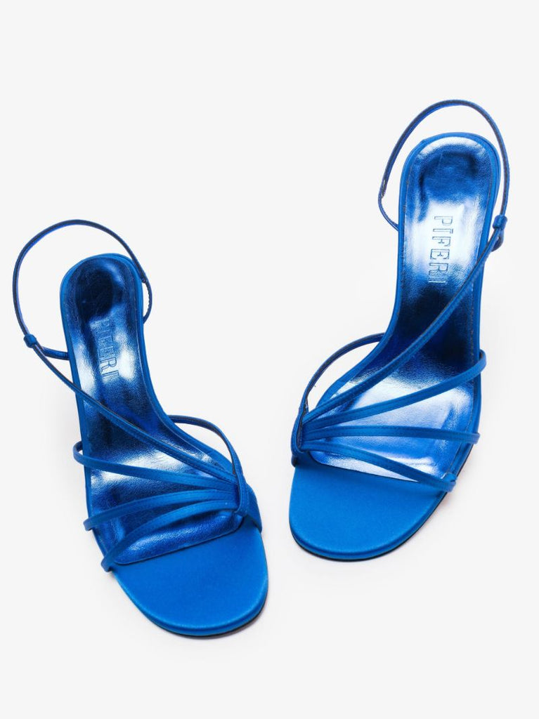 Blue Athena Slingback 70 Leather Sandals
