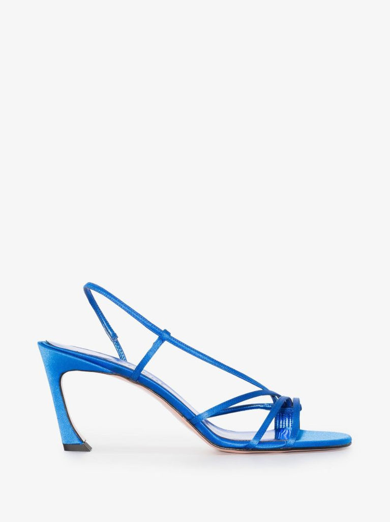 Blue Athena Slingback 70 Leather Sandals