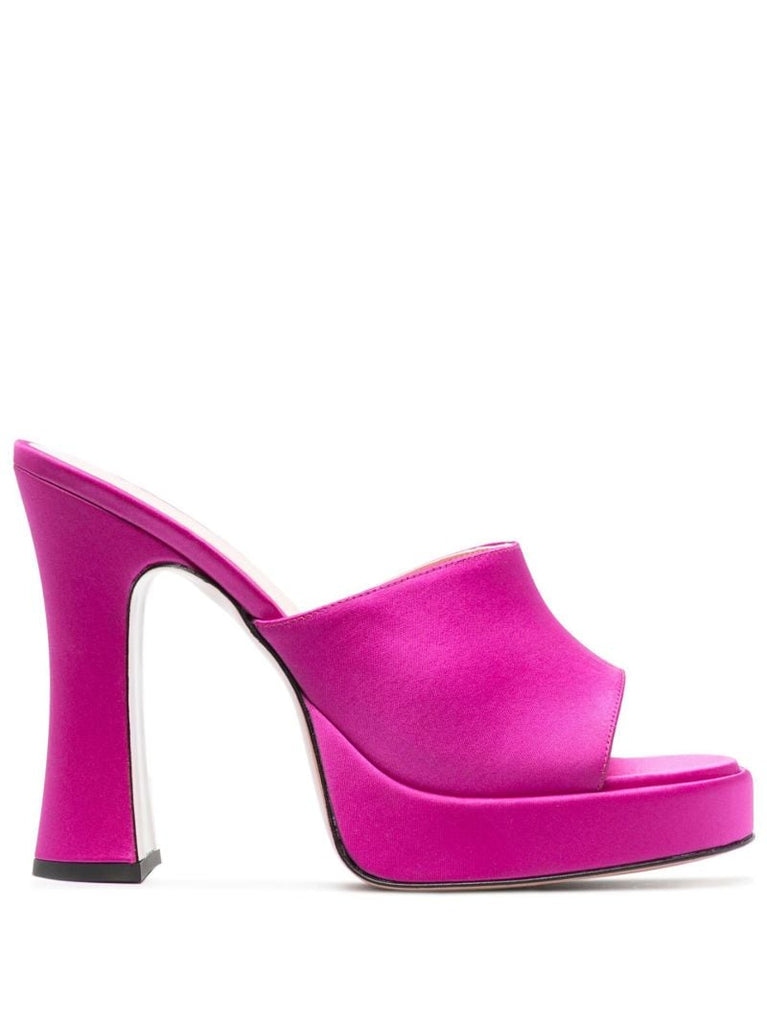 Pink Bella 125 Satin Mules