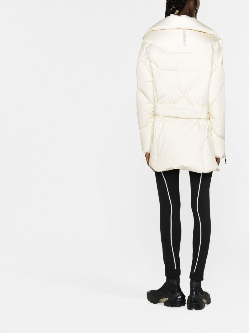 White New Iconic Belted Puffer Jacket