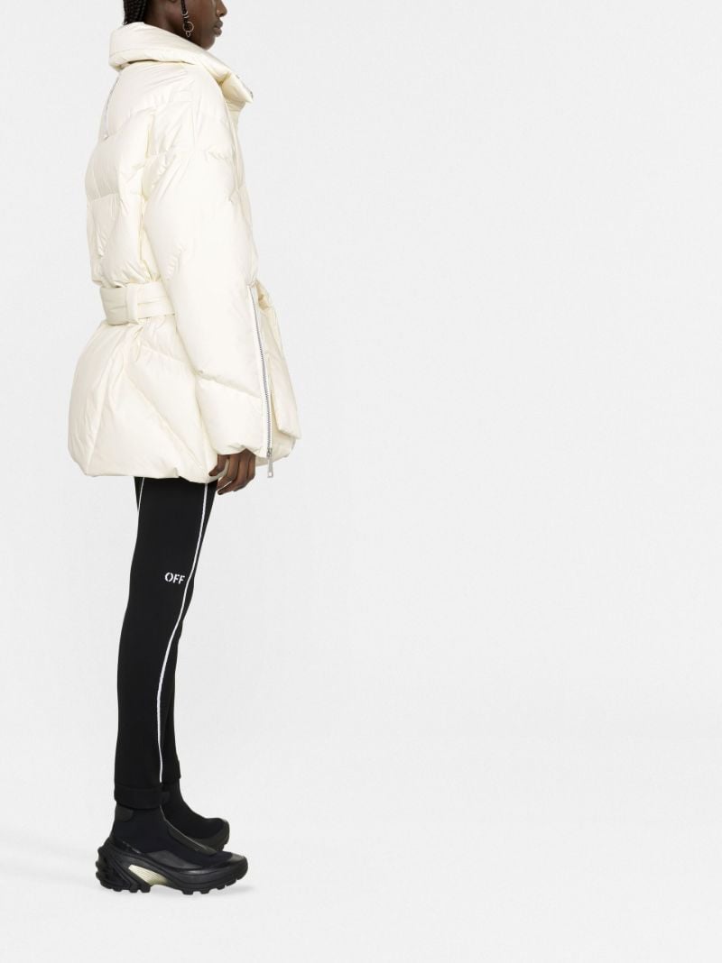 White New Iconic Belted Puffer Jacket