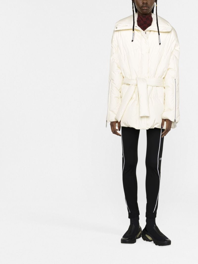 White New Iconic Belted Puffer Jacket