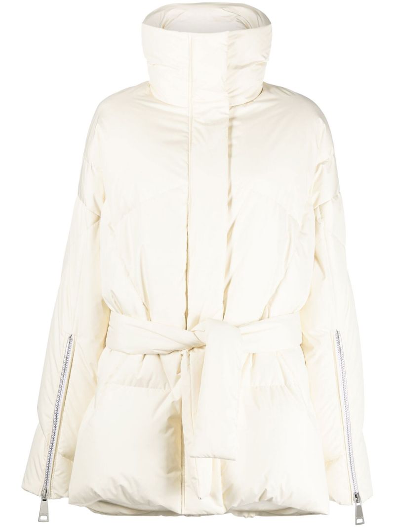 White New Iconic Belted Puffer Jacket