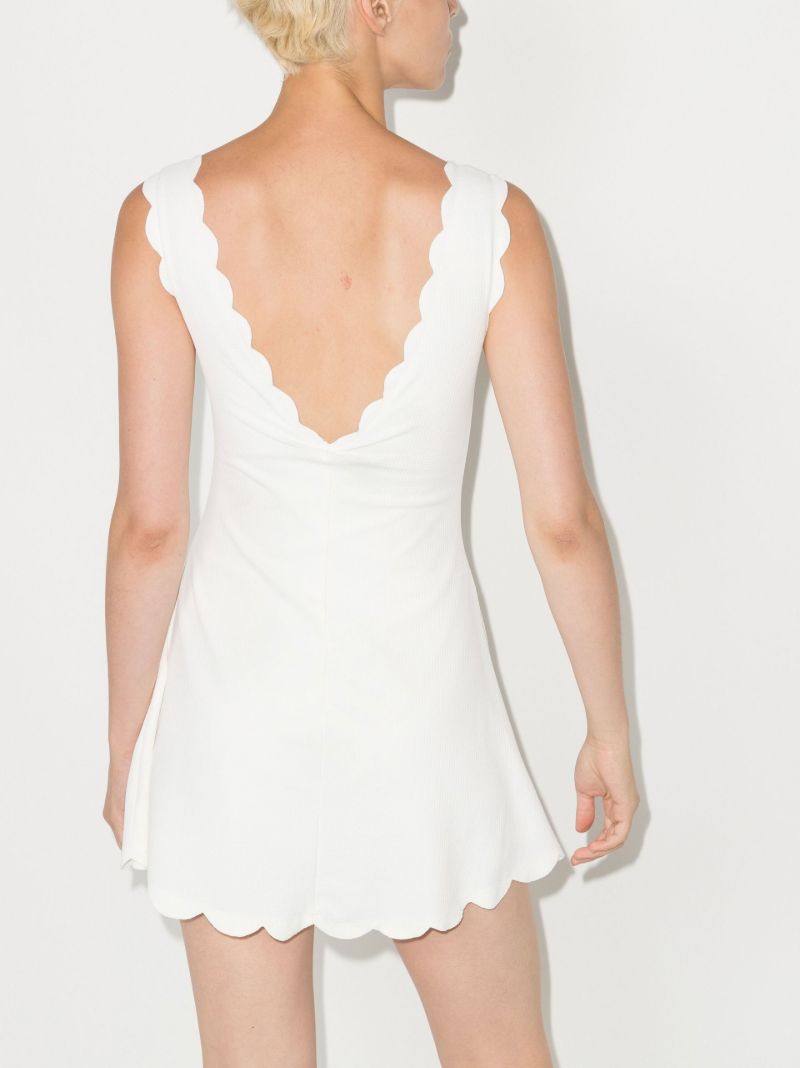 White Venus Scalloped Tennis Dress