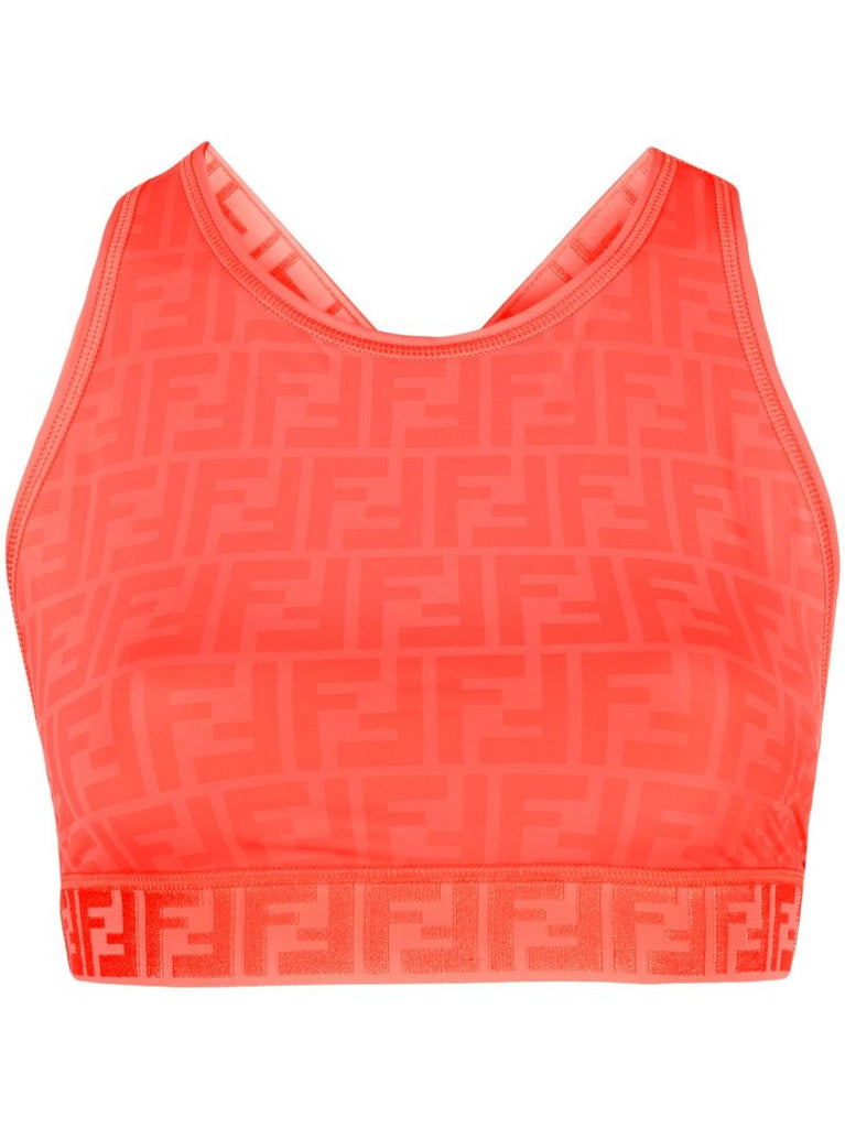 Pink Ribbed Sports Bra