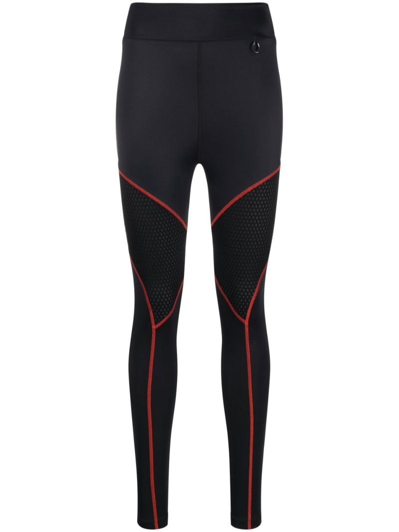 Black Mesh-panel Leggings