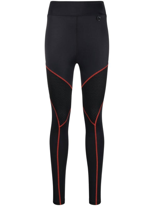 Black Mesh-panel Leggings