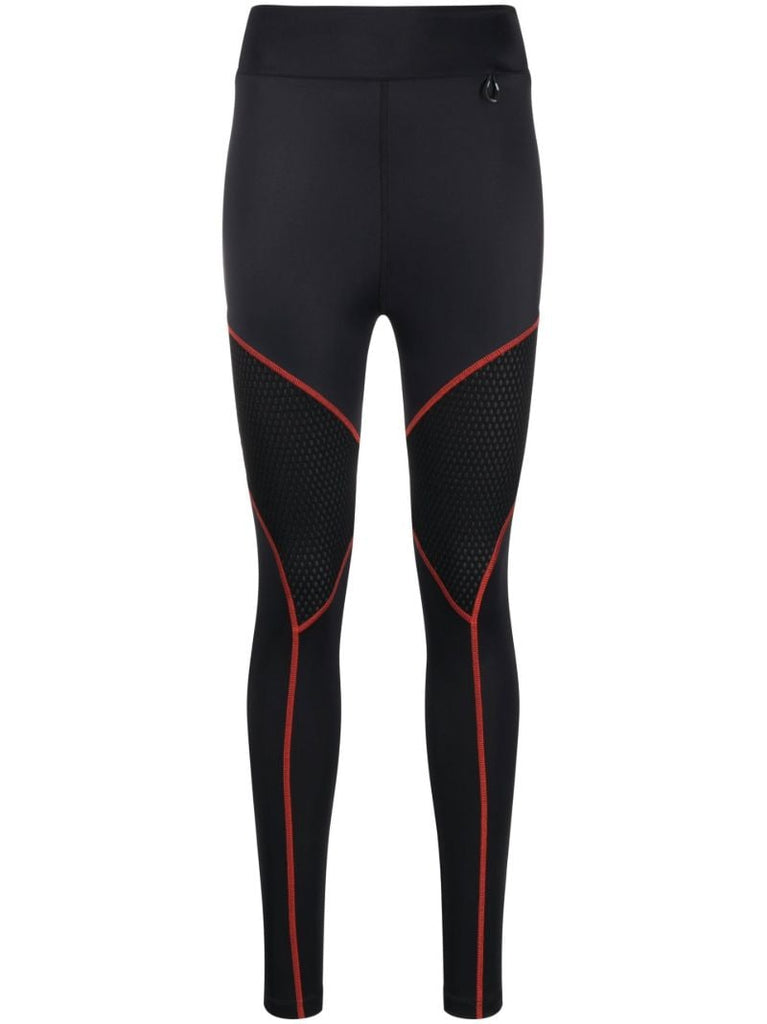 Black Mesh-panel Leggings