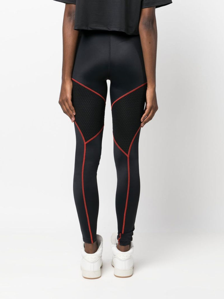 Black Mesh-panel Leggings