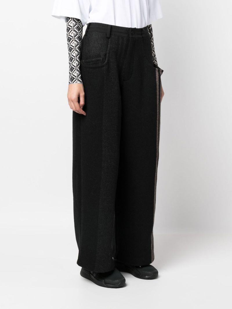 Black Brushed Side Stripe Track Pants