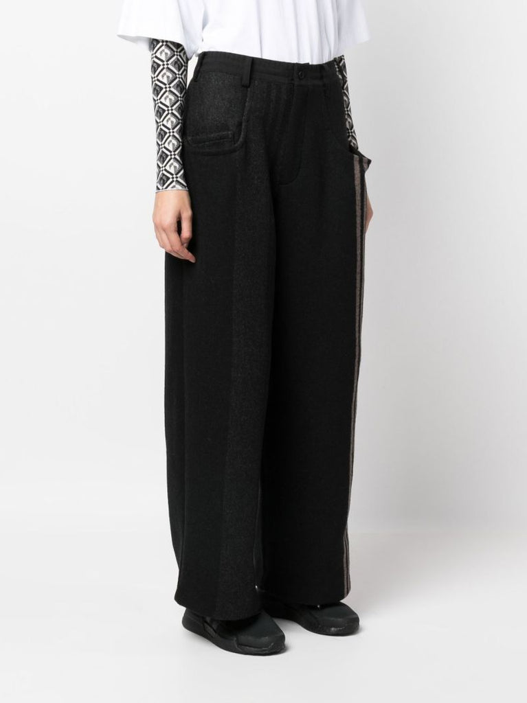 Black Brushed Side Stripe Track Pants