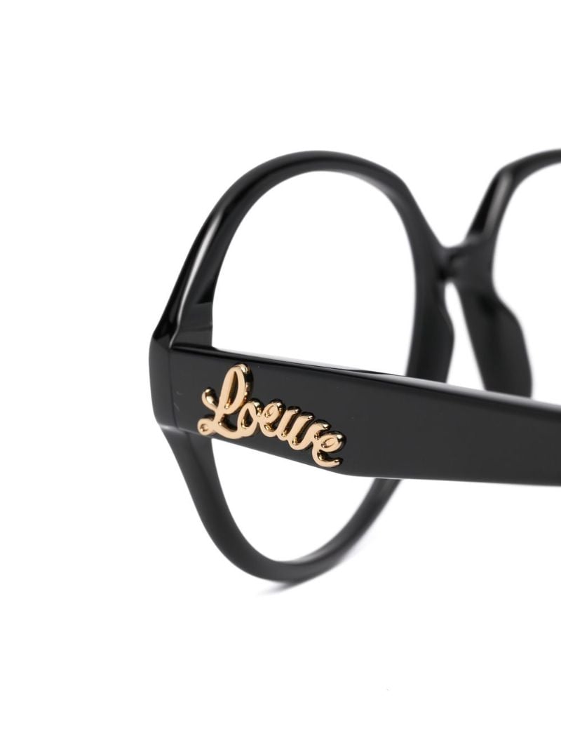 Black Oversized Round Optical Glasses