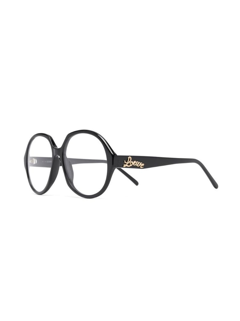 Black Oversized Round Optical Glasses