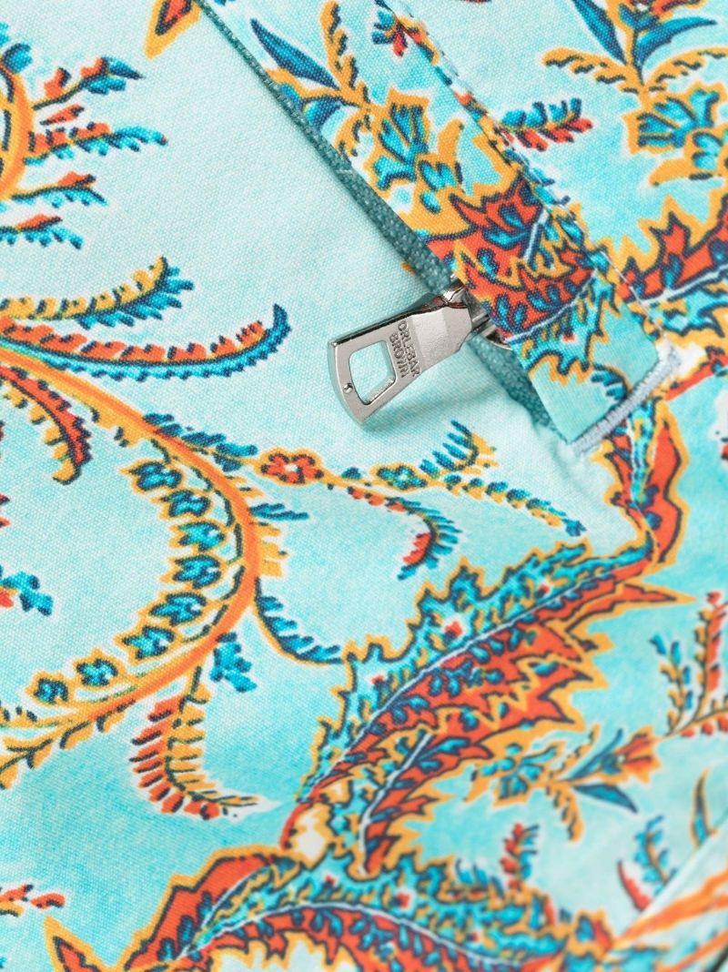 Blue Graphic Print Swim Shorts