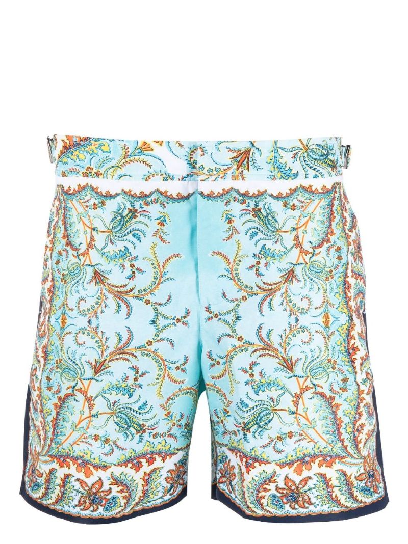 Blue Bulldog Printed Swim Shorts