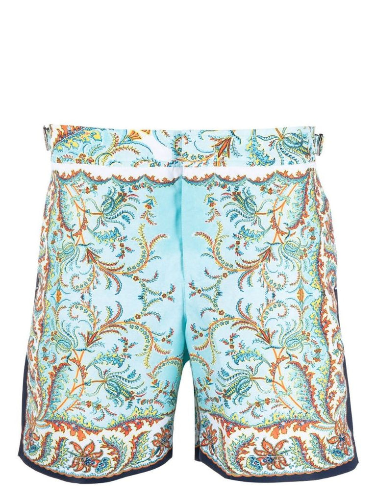 Blue Bulldog Printed Swim Shorts