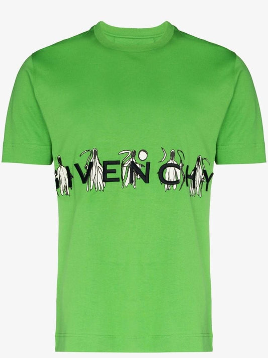 X Josh Smith Logo Embroidered Cotton T-shirt
