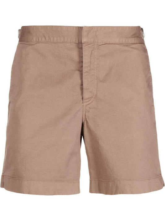 Brown Bulldog Cotton Shorts