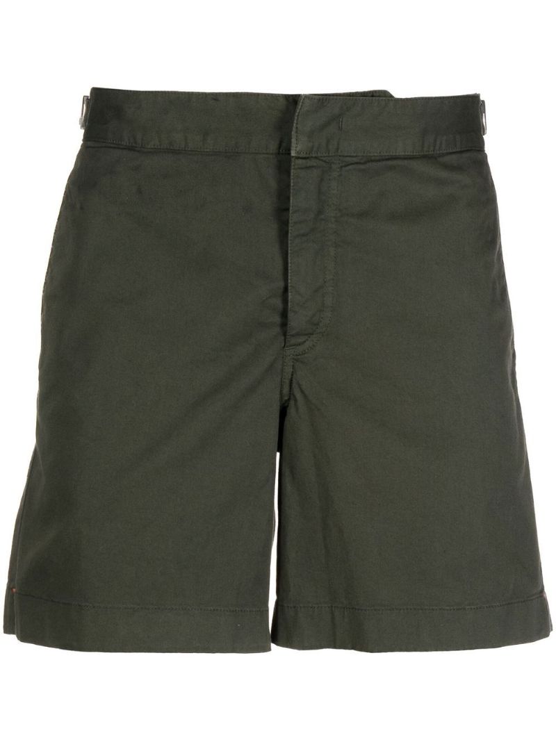 Green Bulldog Cotton Shorts