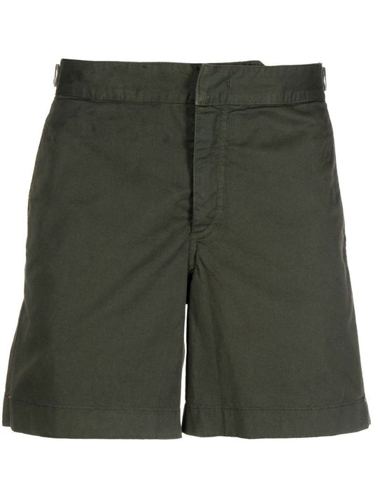 Green Bulldog Cotton Shorts